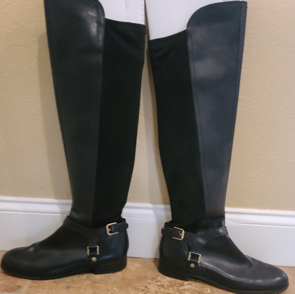 Franco Sarto Black Mast Over the Knee Boots